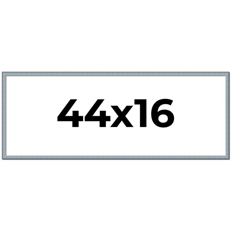44x16 Frame Rustic Sky Blue Solid Wood Picture Frame | 0.75 Inch