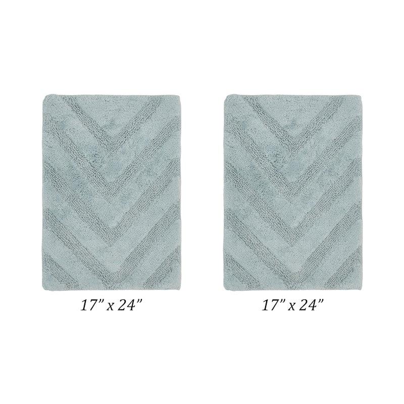 Better Trends Bathroom Rug Set 100% Cotton Tufted Water Absorbent Bath Rug for Shower, Sink Mats Machine Wash Hugo Collection