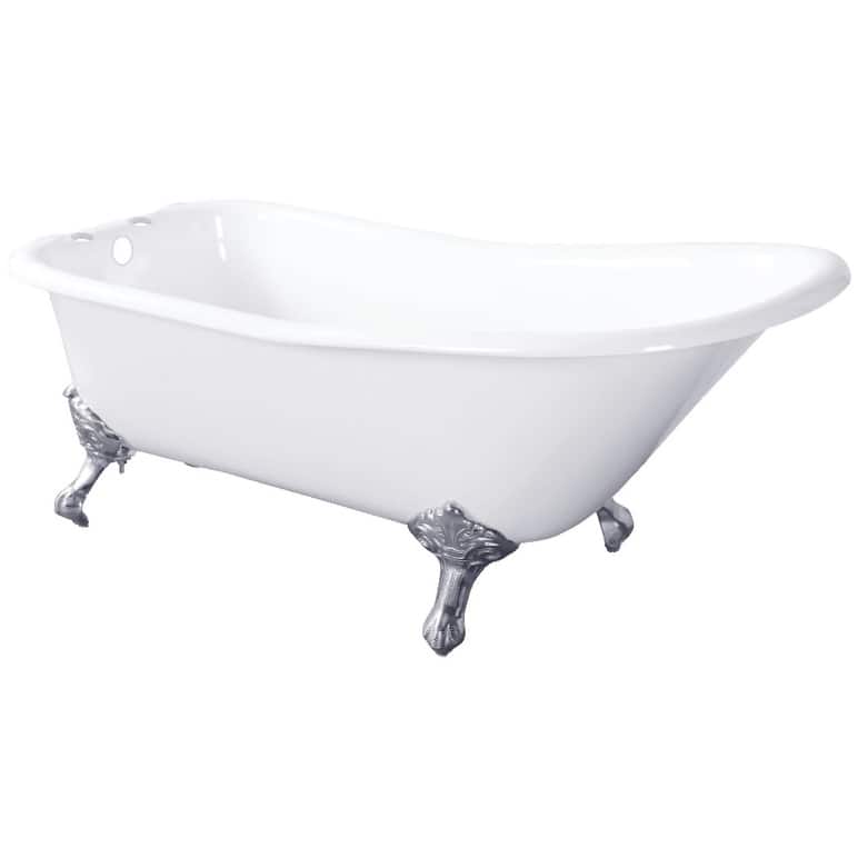 Kingston Brass Aqua Eden 67" Cast Iron Clawfoot Tub with 7" Faucet