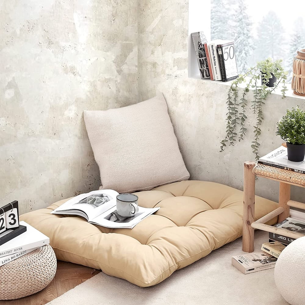 Rainha® Puffy Tufted Floor Pillow by DormCo