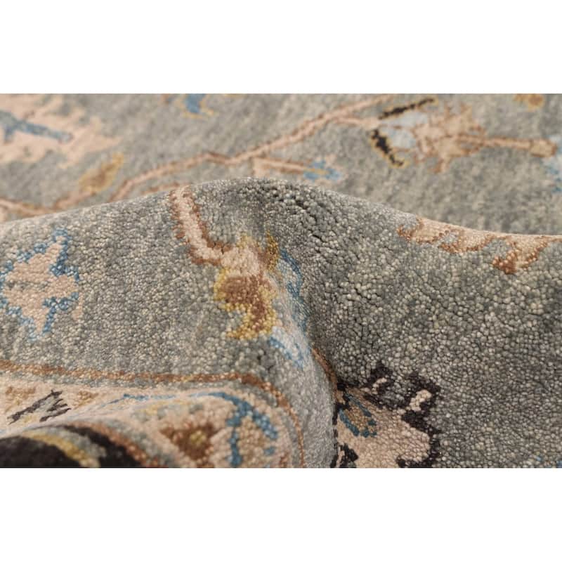 ECARPETGALLERY Hand-knotted Finest Agra Jaipur Teal Wool Rug - 7'11 x 9'7