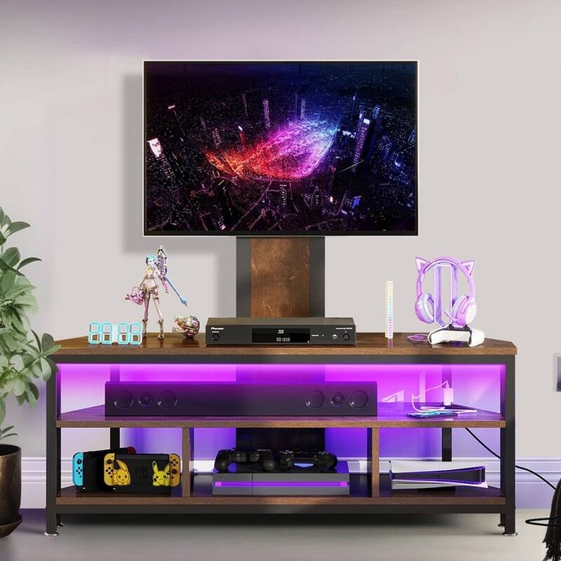TV Stand with Mount & Power Outlets for 32/45/55/60/65/70" TVs - 47 inches in width