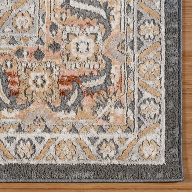 Gertmenian Arlo High Low Transitional Modern Gray Ivory Black Indoor Area Rug Collection