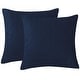 preview thumbnail 26 of 39, Subrtex Throw Pillow Simple Square Covers,2pcs Navy