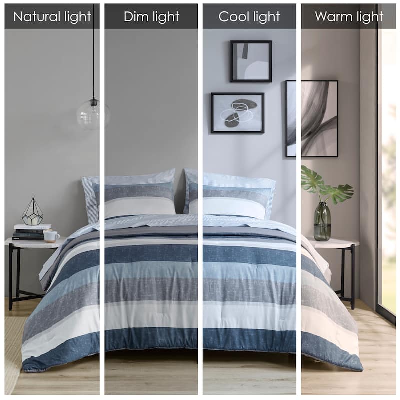 Madison Park Essentials Deacon Comforter Set with Bed Sheets