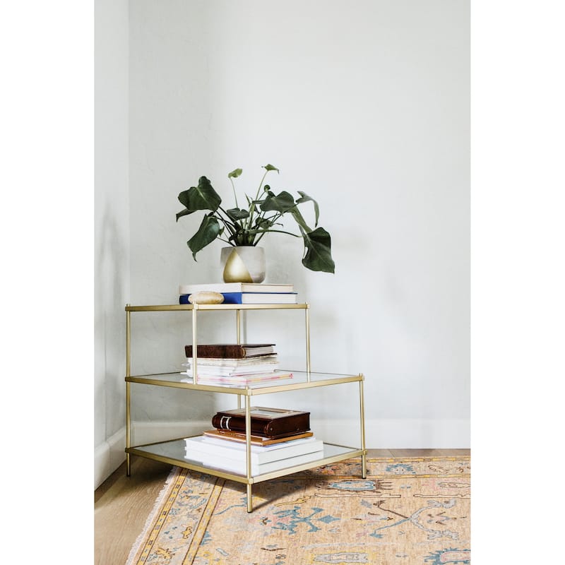 ECARPETGALLERY Hand-knotted Modern Oushak Tan Wool Rug - 4'0 x 6'2