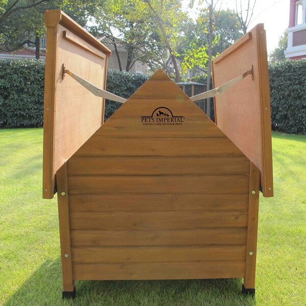 pets imperial extra large insulated wooden norfolk dog kennel with removable floor for easy cleaning