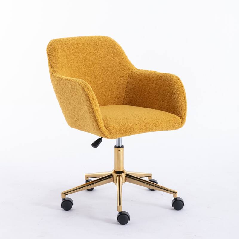 Teddy Fabric Adjustable Height Home Office Swivel Chair with Universal Wheel
