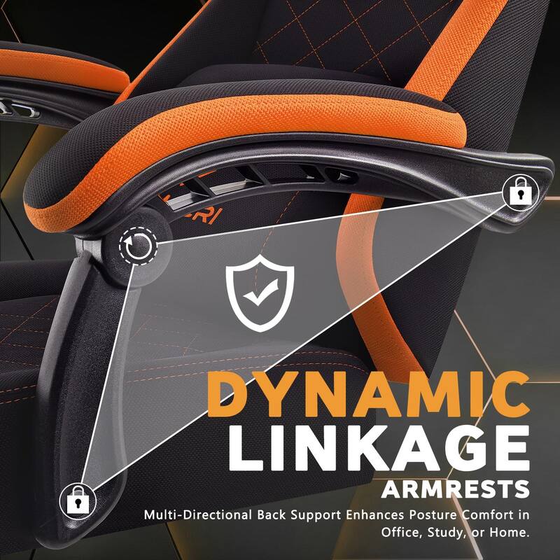 Bossin Gaming Chairs with Footrest, Big and Tall Chair 350lb Capacity, Racing Style Computer Chair with Ergonomic Lumbar Support