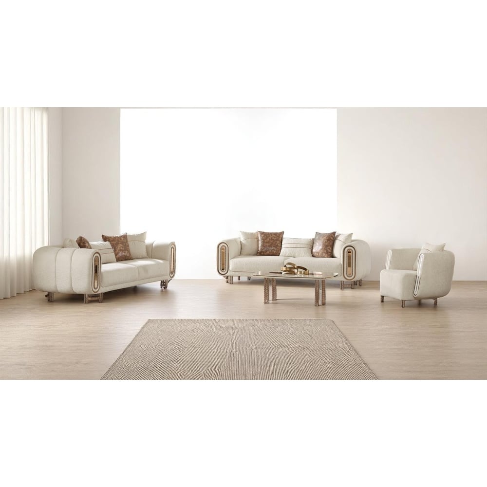 Bekck 4 Pieces Living Room Sets 1 Sofa 1 Loveseat 2 Chair