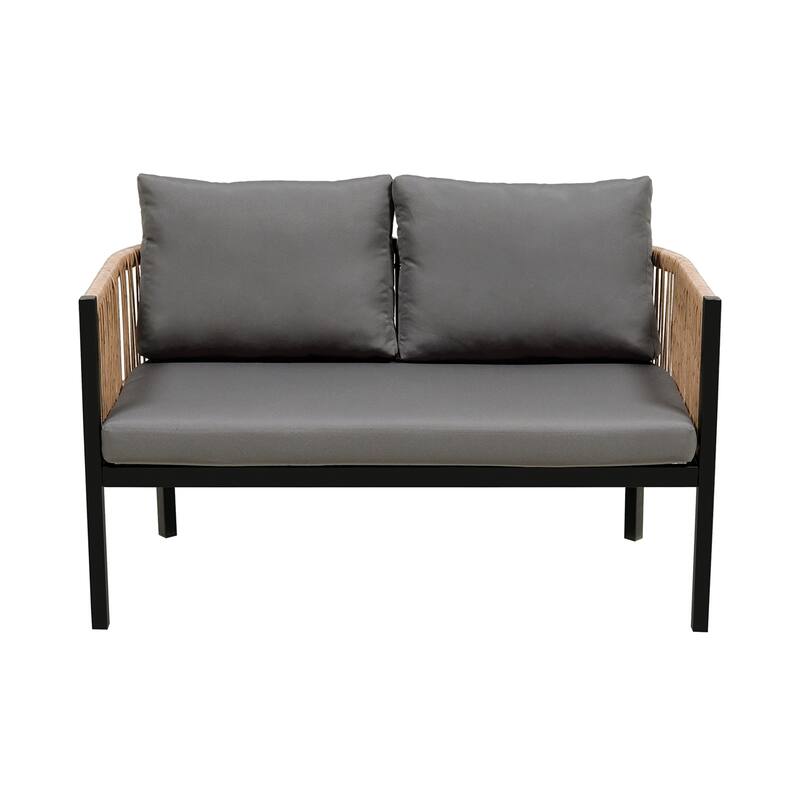 U-Style Multi-person Outdoor Sofa Combination with A Table for Garden Backyard & Balconies