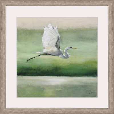 Flight Framed Art Giclee Under Glass - Green