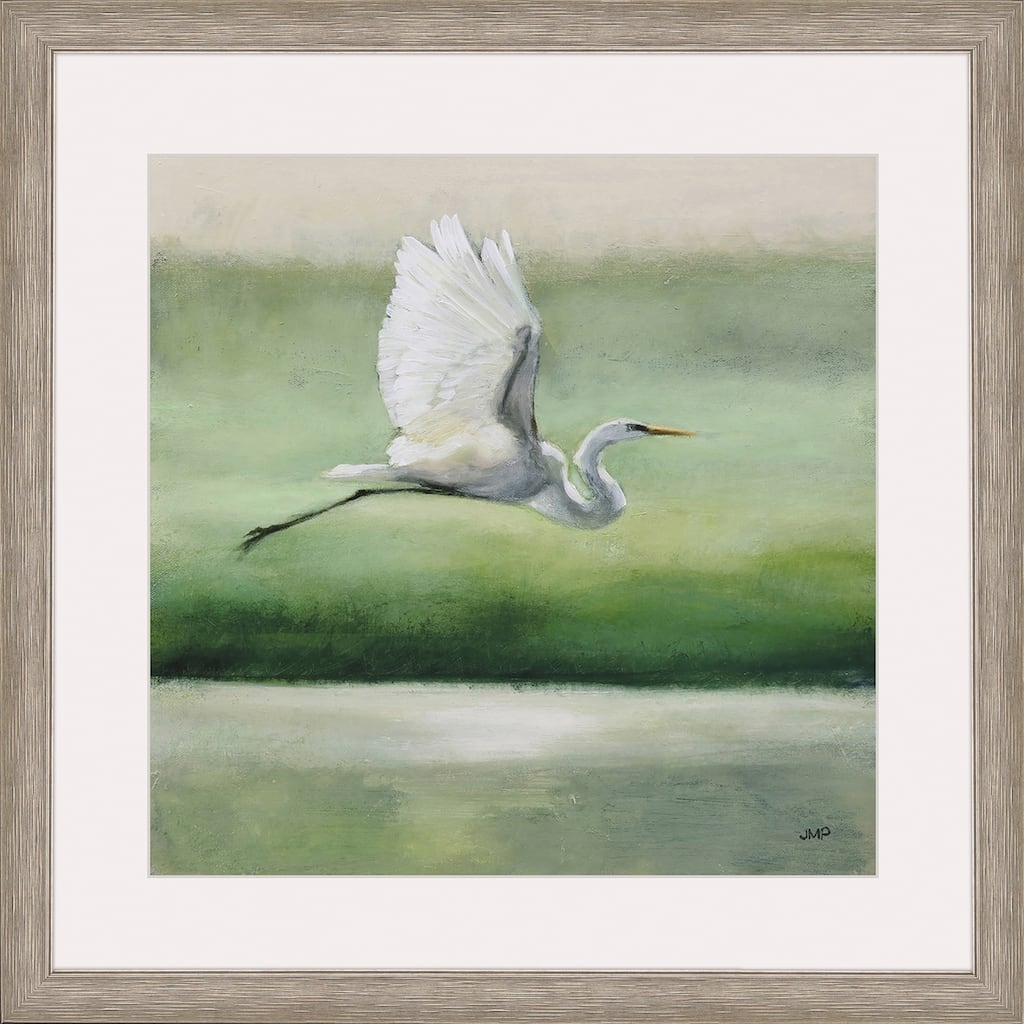 Flight Framed Art Giclee Under Glass - Green