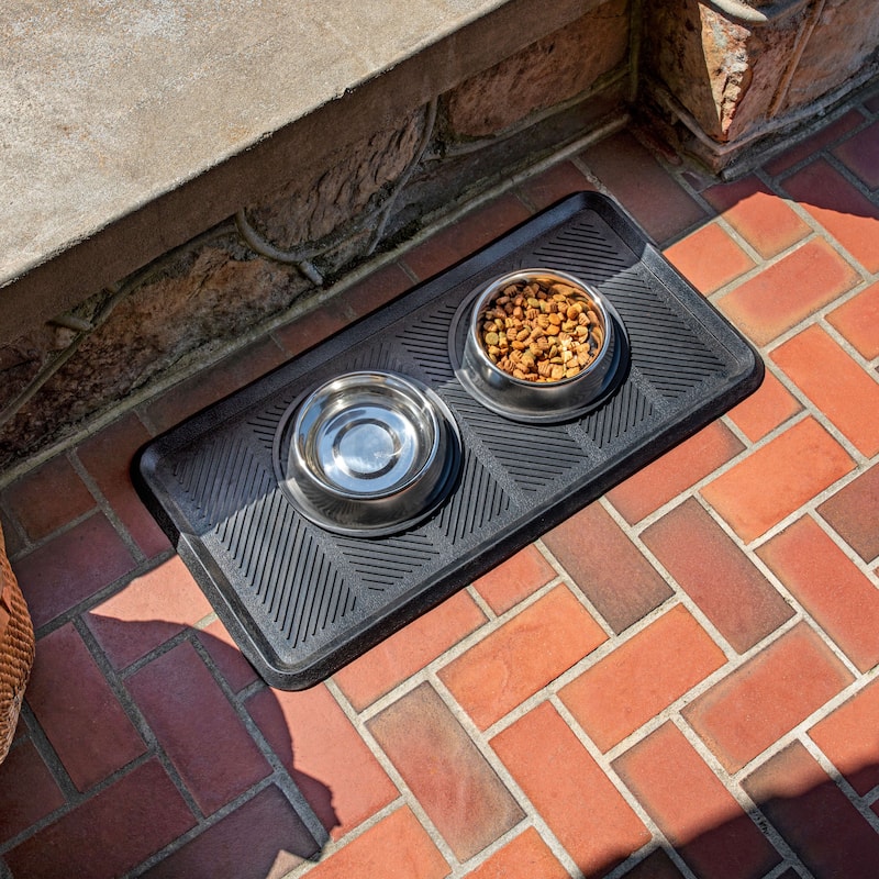 Mohawk Home Rubber Boot Tray Black 1' 4" X 2' 8" Door Mat - 16" x 32"