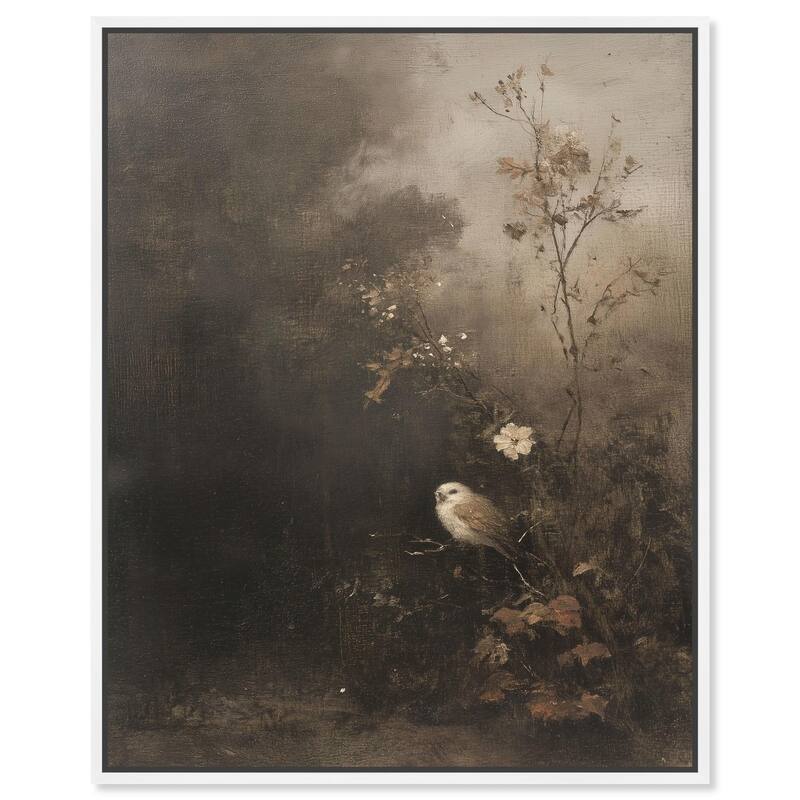 Owl in the Shadows II Canvas by Art Remedy - White - 16" x 20"