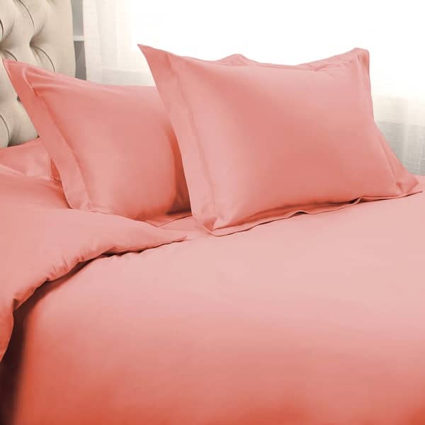 slide 2 of 9, Superior 1500 Thread Count Egyptian Cotton Solid Duvet Cover Set Full/Queen - Dusted Rose