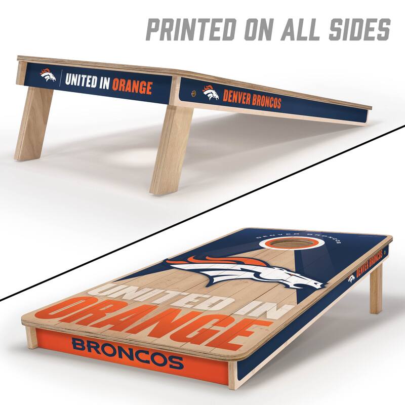 Denver Broncos NFL 2x4 Professional Cornhole Board Set