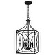 preview thumbnail 1 of 6, Grenelle 4-Light Matte Black Cage Pendant