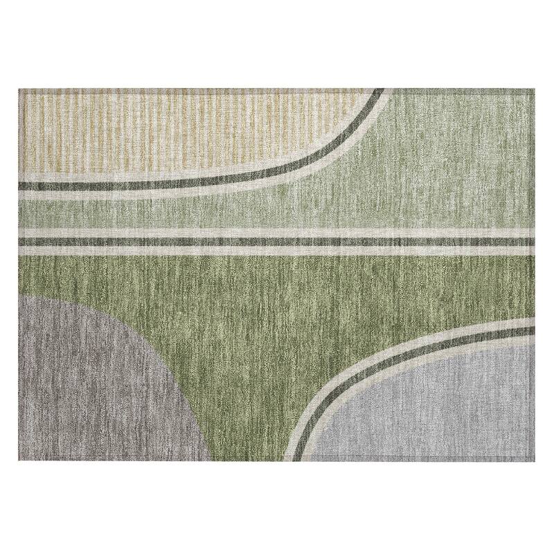 Machine Washable Indoor/ Outdoor Contemporary Keely Chantille Rug