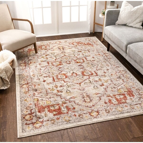 Well Woven Mystic Stella Vintage Persian Oriental Area Rug - Bed