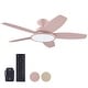 preview thumbnail 12 of 113, 5 - Blade Low Profile Flush Mount Modern Ceiling Fan with LED Light and Remote