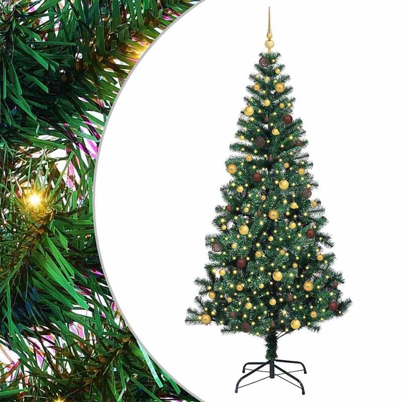 vidaXL Artificial Christmas Tree Green 70.9" PVC