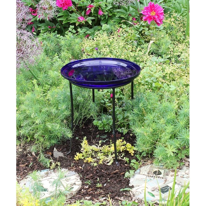 Achla Designs Indoor Outdoor Patio Ring Plant Stand , 14 Inch Tall, Black Powder Coat Finish
