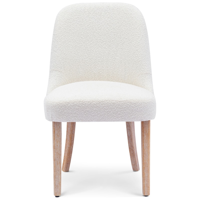 Boucle Polyester Upholstered Side Chair - Water/ Stain Resistant (Set of 2)