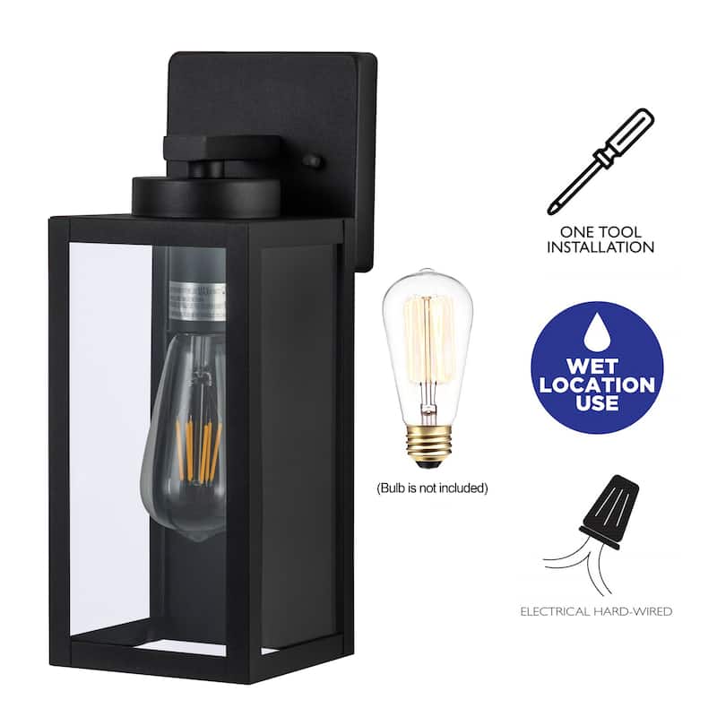 C Cattleya 2-Pack Matte Black Exterior Light Fixture