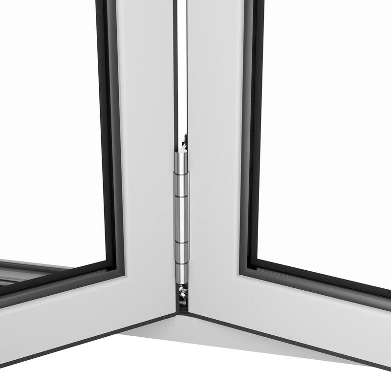 KaMic 108" X 80" 3 Panels Aluminum Folding Door In White, Folded Out From Left To Right Model #:FD3PWH10880-LR