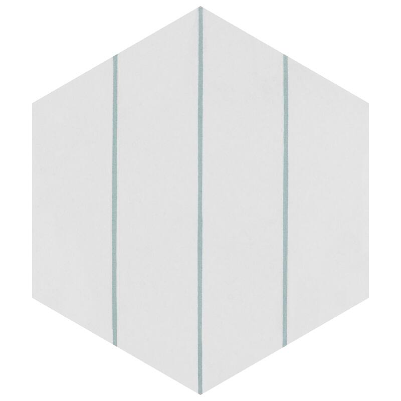 Merola Tile Porto Savona Hex Aqua 8-5/8" x 9-7/8" Porcelain Floor and Wall Tile