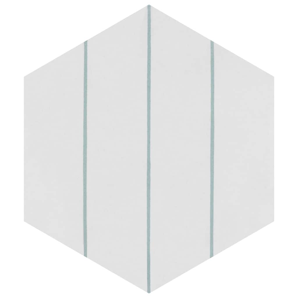 Merola Tile Porto Savona Hex Aqua 8-5/8" x 9-7/8" Porcelain Floor and Wall Tile