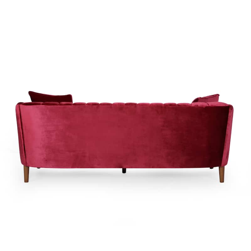 Ansonia Contemporary Velvet 3-seat Sofa by Christopher Knight Home
