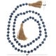 preview thumbnail 10 of 17, Glass Handmade Round Long Beaded Garland with Tassel with Knotted Brown Jute