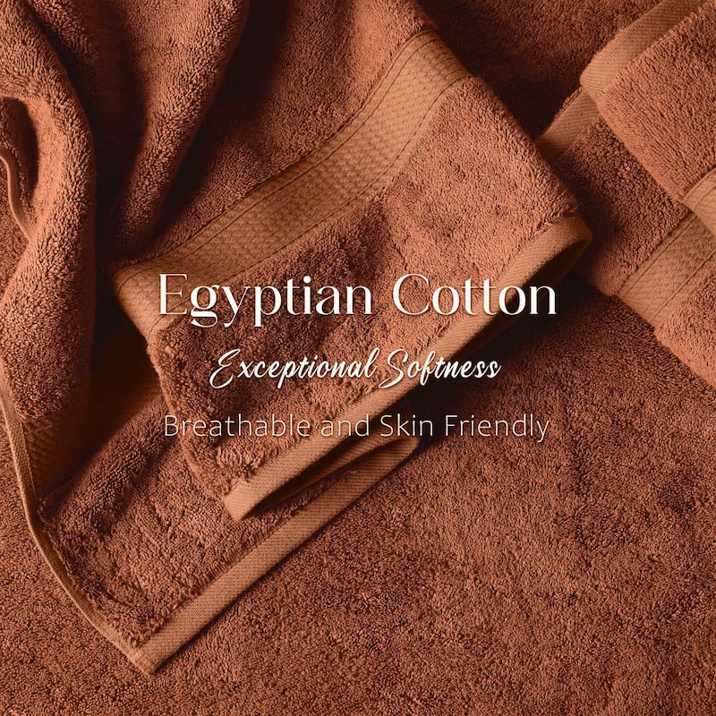 Blue Nile Mills Luxury 2-Piece Egyptian Cotton Bath Sheet Set, Thick Absorbent Oversized Bathroom Towels