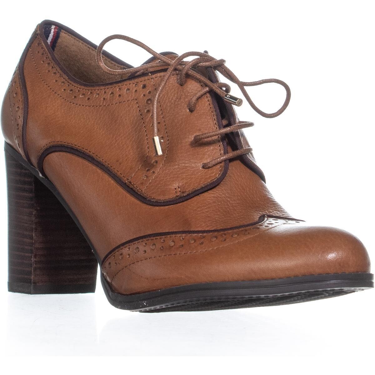 Shop Tommy Hilfiger Fabiole Oxford Heels Medium Brown Overstock