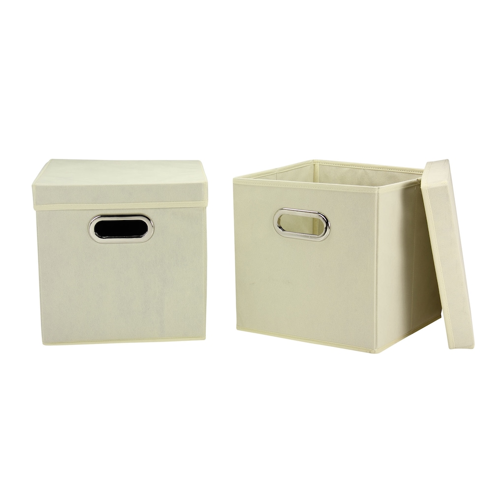 Household Essentials Natural Tan 11-inch Storage Cubes (Pack of 2)
