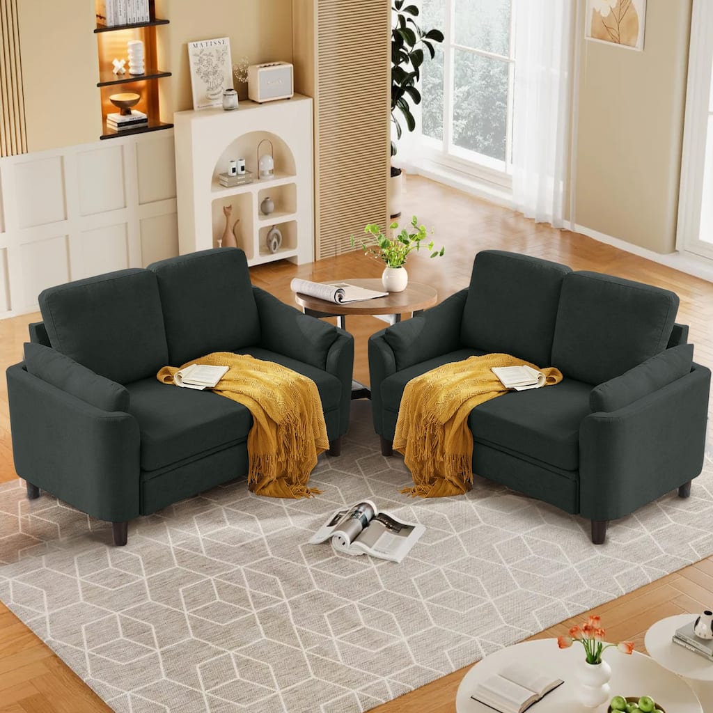 59.06" Loveseat Sofa 2 Set with Soft Headrest