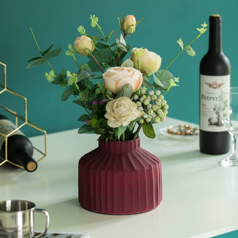 Modern Farmhouse Home Décor Accents; Living Room Décor, Boho Vases for Table Decor, Mantle & Shelf Vases, Centerpiece Table Vase