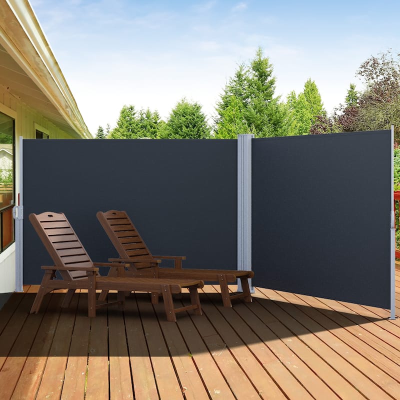Polyester Cover Double Side Awning - 19.7*5.9Ft - Grey