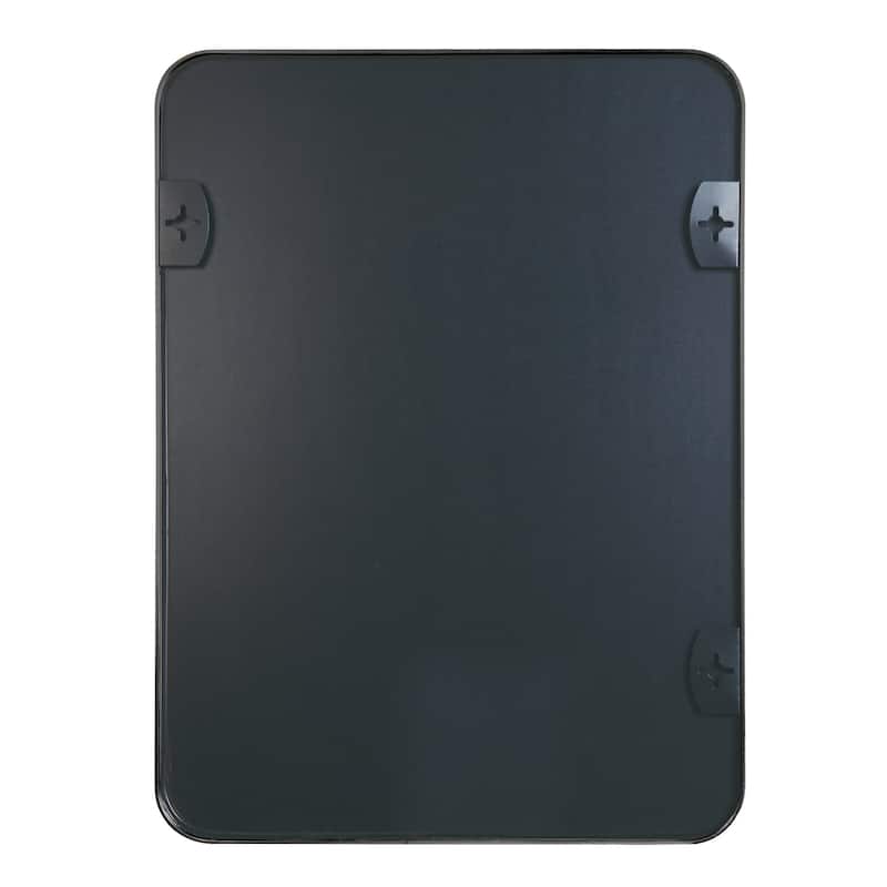 Metal Rectangle Barhroom Mirror - Black