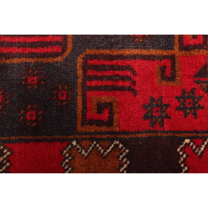 ECARPETGALLERY Hand-knotted Teimani Red Wool Rug - 3'8 x 6'6