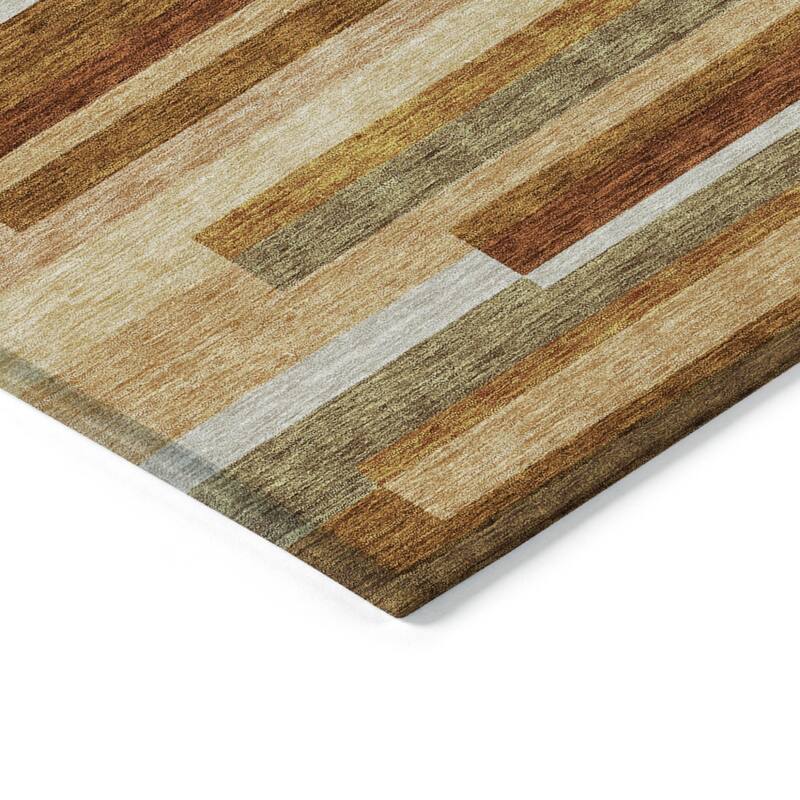 HomeRoots Striped Transitional Rectangle Outdoor Rug