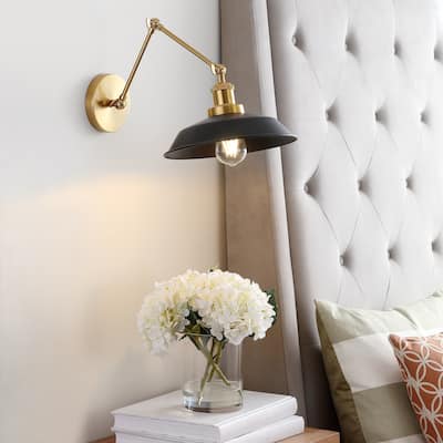 SAFAVIEH Lighting Devyn Led Wall Sconce - 10.3"x21"x8.75-23" - Cream/Rose Gold - 10Wx21Dx23H