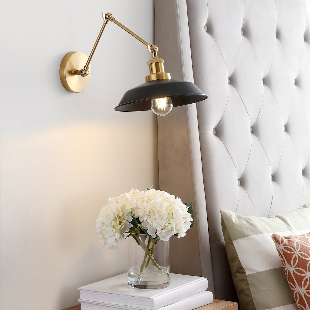 SAFAVIEH Lighting Devyn Led Wall Sconce - 10.3"x21"x8.75-23" - Cream/Rose Gold - 10Wx21Dx23H