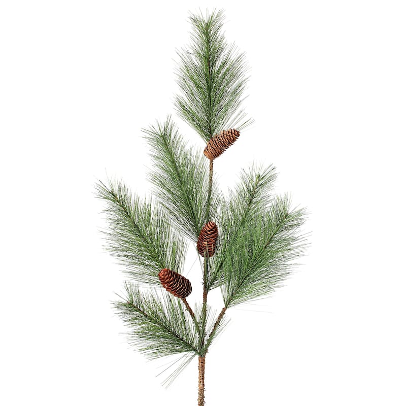 38" Hard Needle Pine W/Cones Branch Set of 2