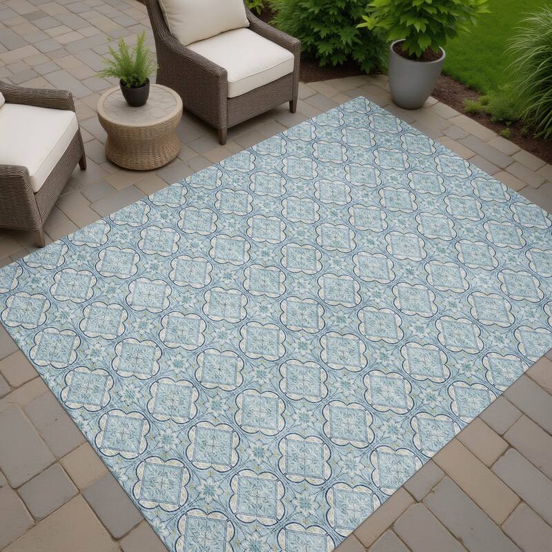 Machine Washable Indoor/ Outdoor Contemporary Granby Chantille Rug