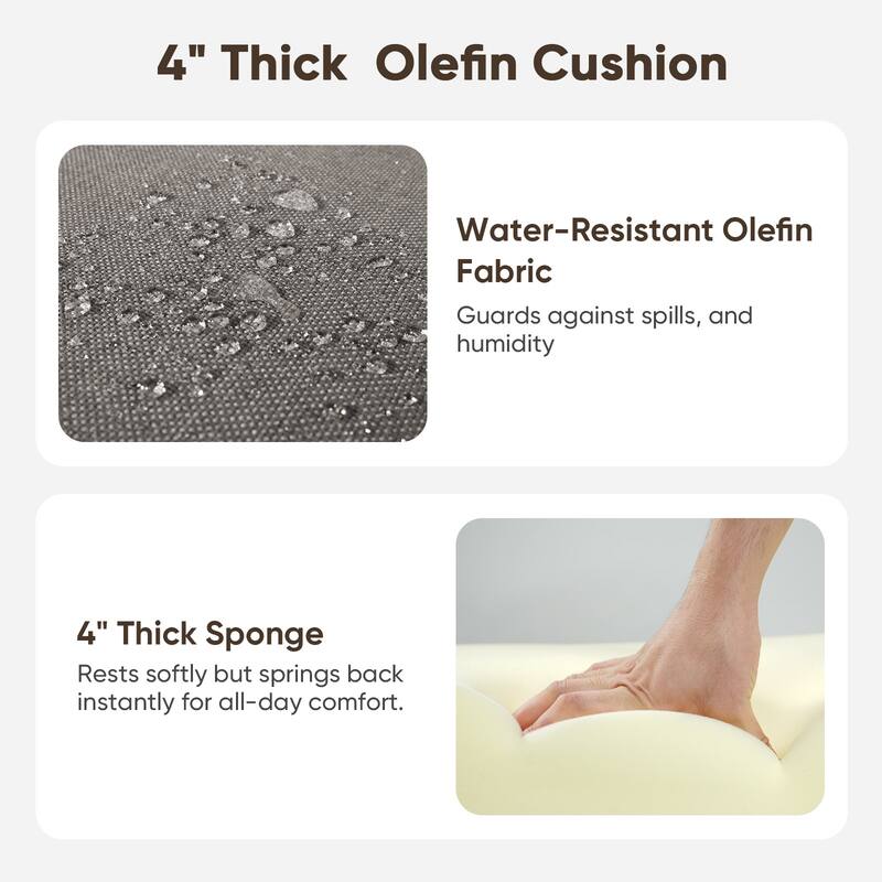 Pocassy Outdoor Patio Swing Chair Glider Swing Bench