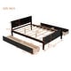 preview thumbnail 13 of 11, Curved Legs Design Platform Bed Frame with 4 Drawers, Full Size, Espresso