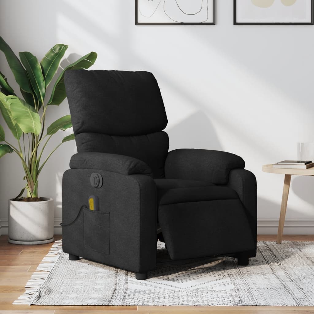 vidaXL Massage Recliner Chair Wingback Reclining Armchair for Elderly Fabric